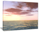 "Purple Tinged Atlantic Seashore" Seashore Canvas Wall Art, 20"x12"