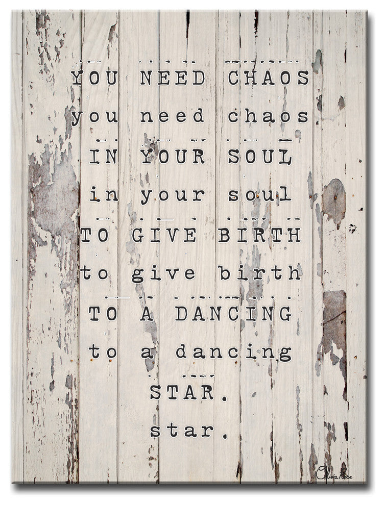 Ready2HangArt Wrapped Canvas Inspirational Wall Art, Dancing Star, 16"x12"