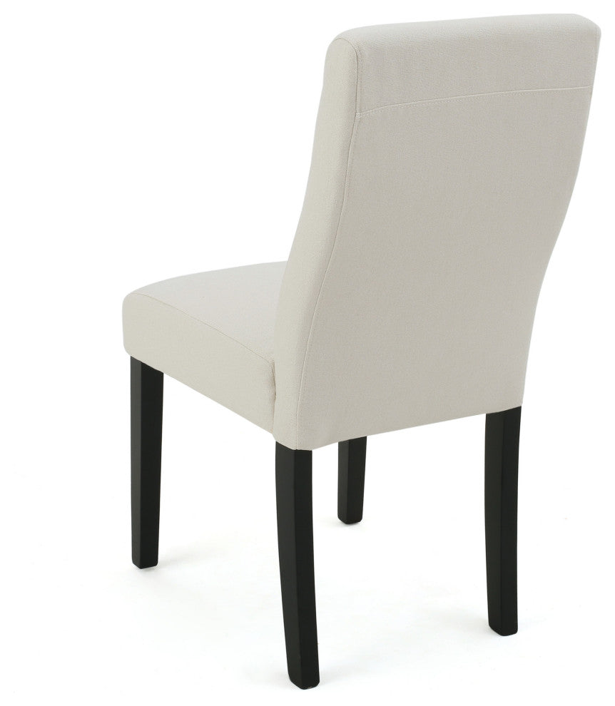 GDF Studio Arthur Contemporary Fabric Dining Chair, Set of 2, Ivory