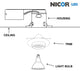 NICOR 6-inch Recessed Baffle Cone Trim in White, Oil-Rubbed Bronze