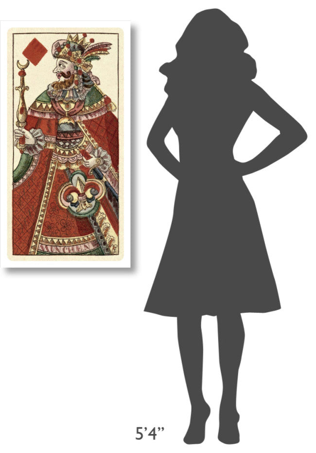 "King of Diamonds (Bauern Hochzeit Deck)" Paper Art, 20"x38"