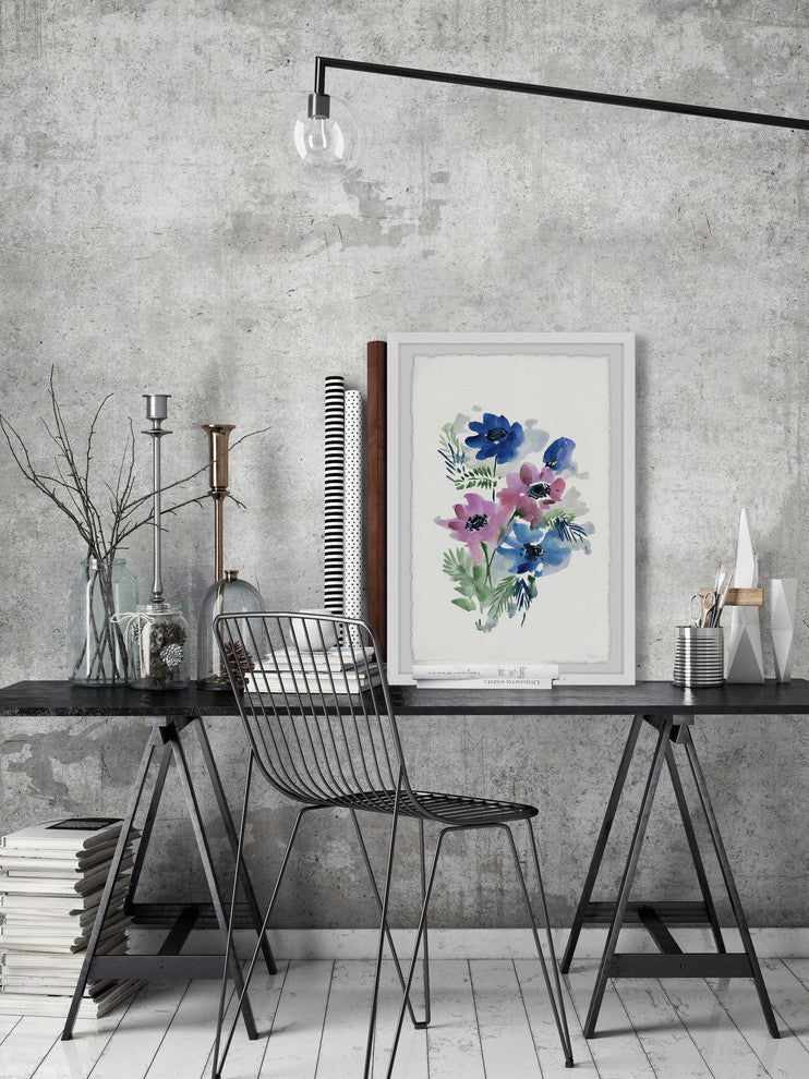 "Violets Are Blue Flowers" Framed Painting Print, 24"x36"