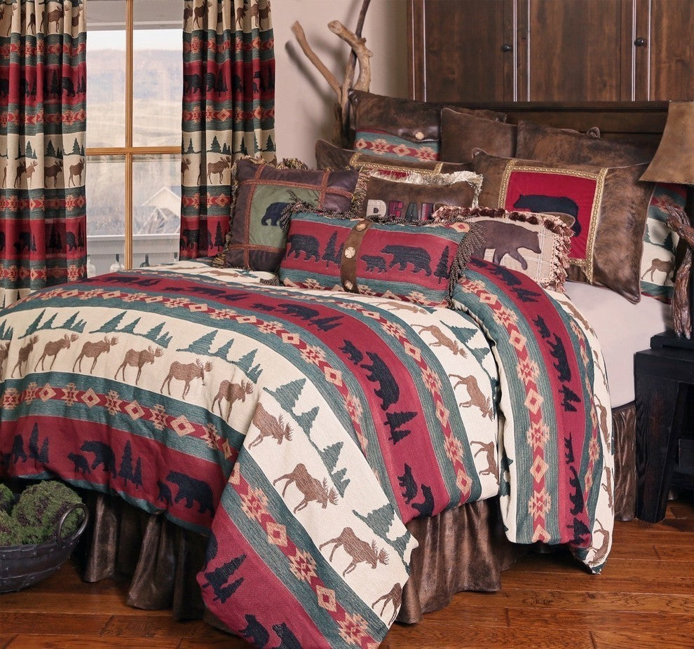 Takoma Wildlife Striped Bedding Set, King