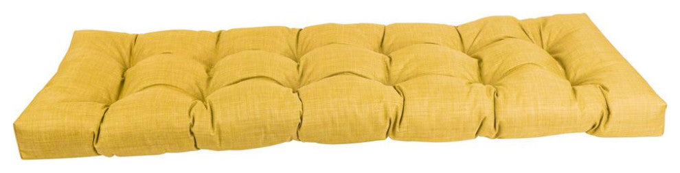 60-inch by 19-inch Tufted Solid Outdoor Spun Polyester Loveseat Cushion