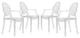 LeisureMod Carroll Modern Acrylic Chair, Set of 4