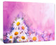Bouquet of White Gerbera and Daisy, Floral Canvas Art Print, 20"x12"