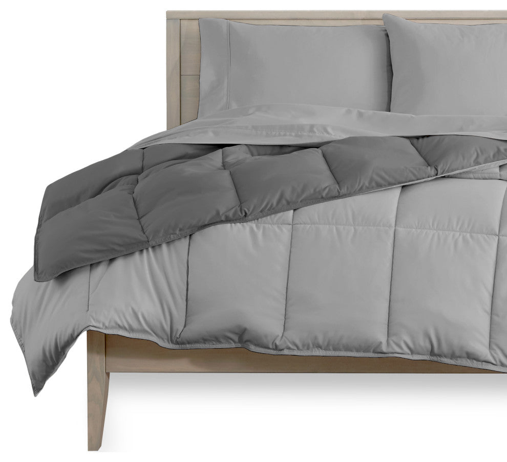 Reversible Bed-in-a-Bag, Light Gray/Gray, Light Gray, King