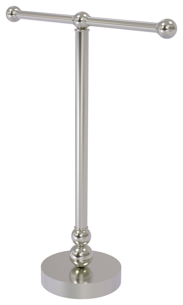 Vanity Top 2 Arm Guest Towel Holder, Satin Nickel