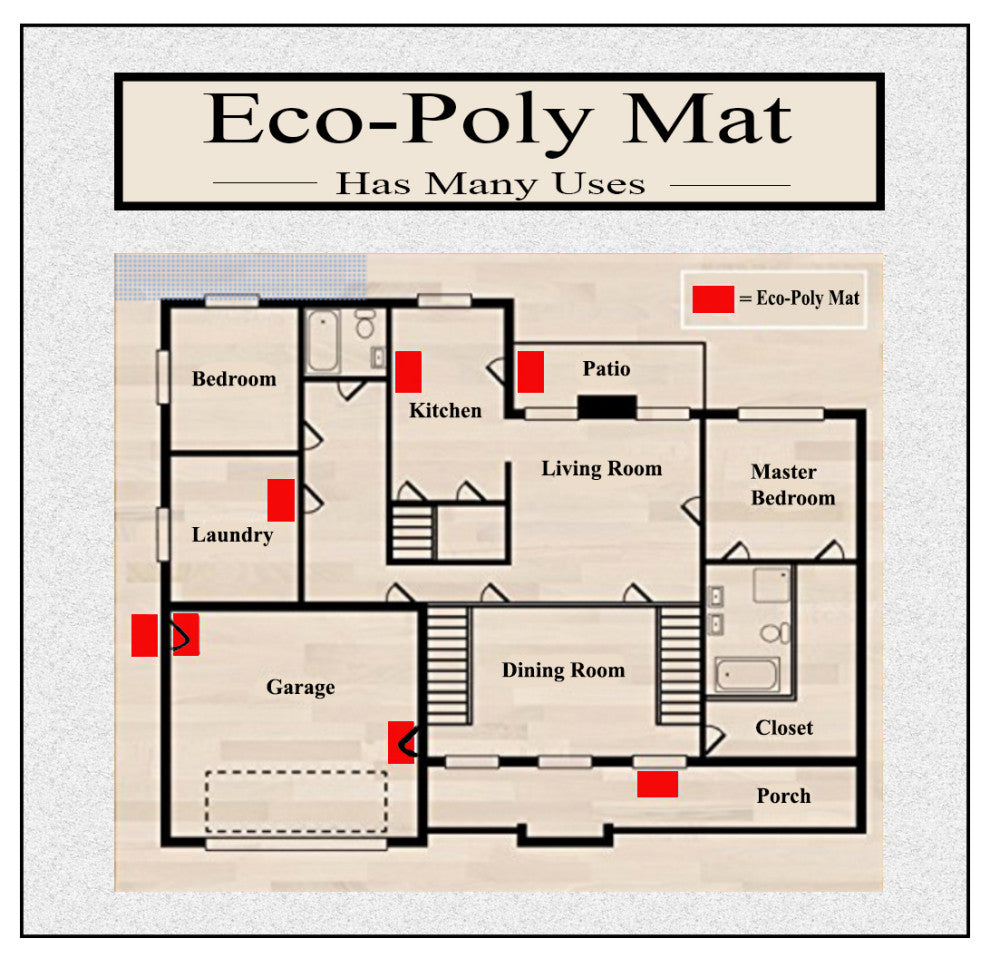 Welcome Eco Poly Beige Entrance Mats With Anti Slip Fabric Finish, 24"x36"