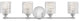 Elle Bath Four Light, Chrome