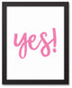Yes 11x14 Black Framed Canvas