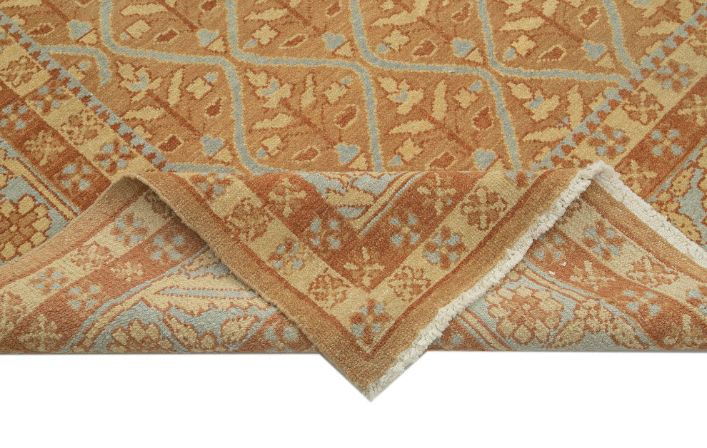 Rug N Carpet - Handmade Oriental 7' 7" x 9' 5" Pastel Oushak Area Rug
