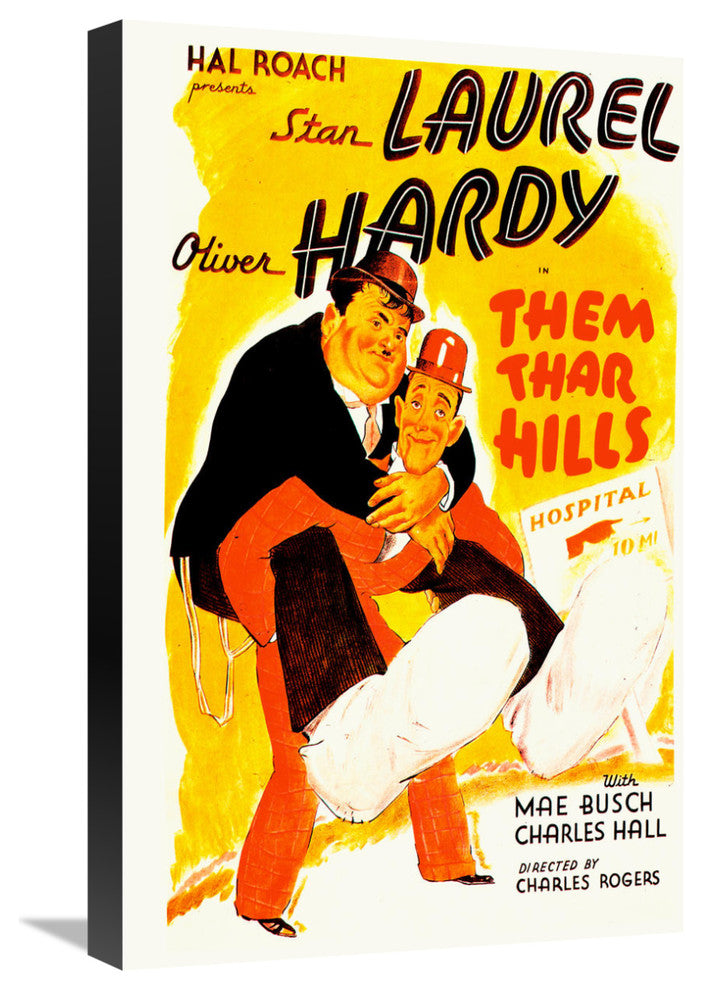 "Laurel & Hardy - Them Thar hills, 1934" Canvas Giclee, 16"x24"