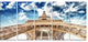 "Beautiful View of Paris Eiffel Tower Under Clouds" Wall Art, 60"x28", 5-Panels