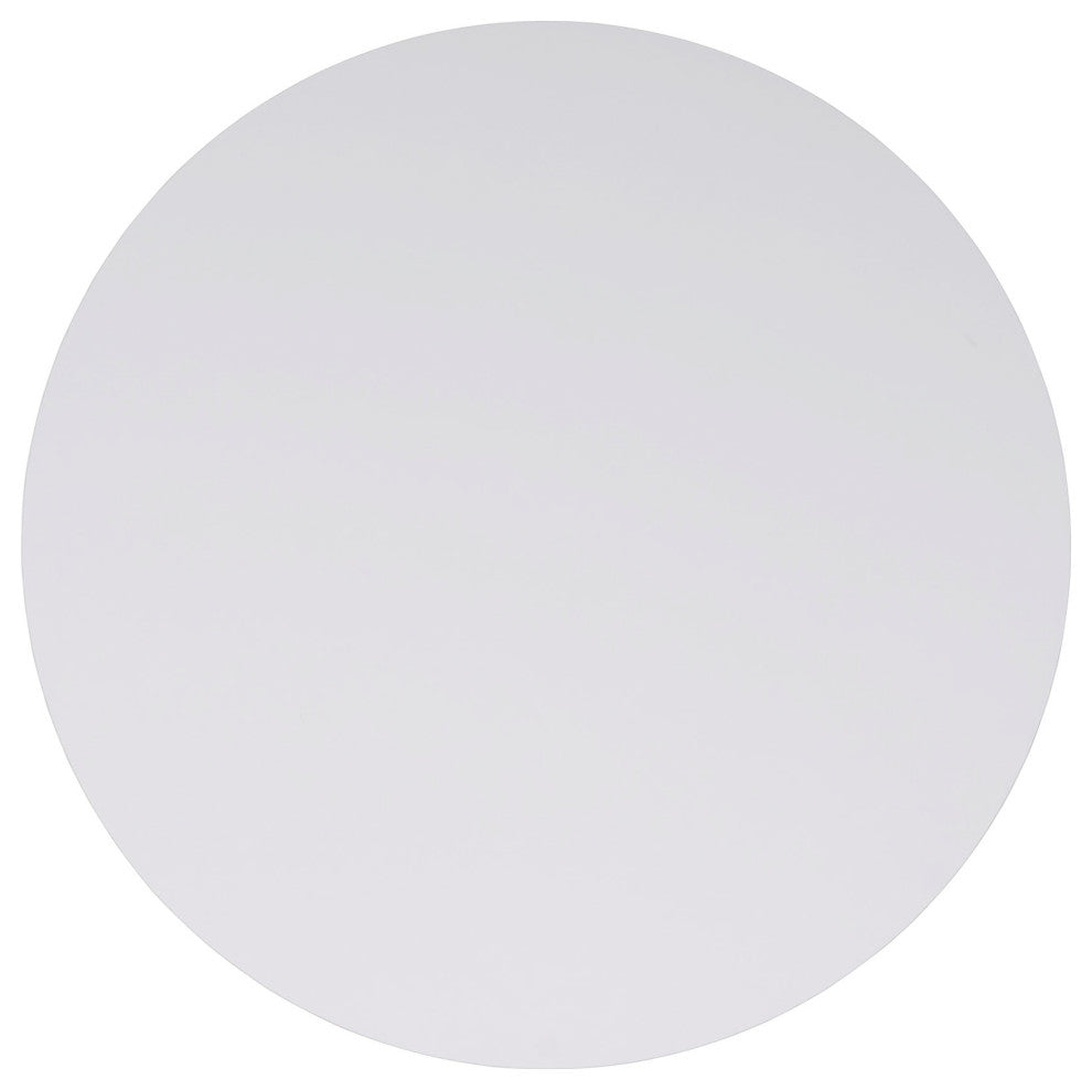 Jamestown Round Coffee Table Scandinavian White and White Metal