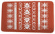 Cuban Flare Cuban Tile 2 Geometric Print Bath Mat, Red Orange, 21"x34"