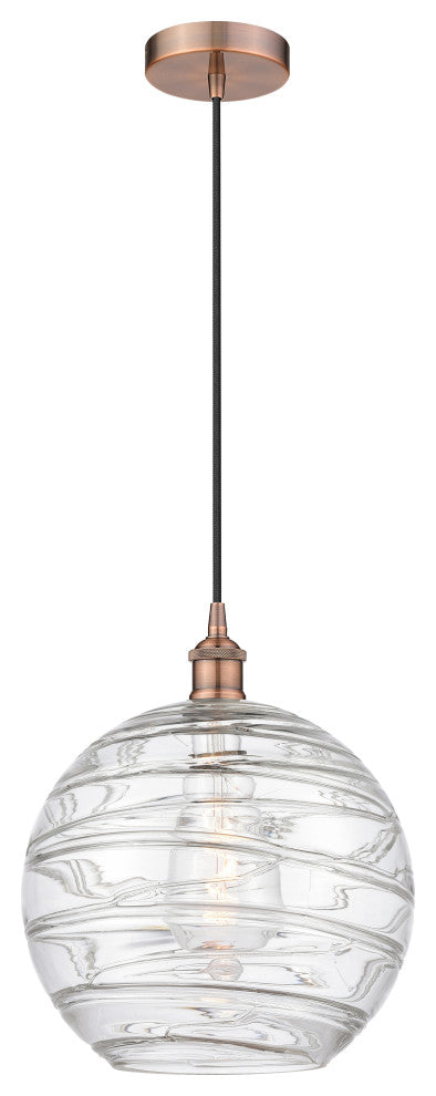 Innovations 616-1P-AC-G1213-12 1-Light Mini Pendant, Antique Copper