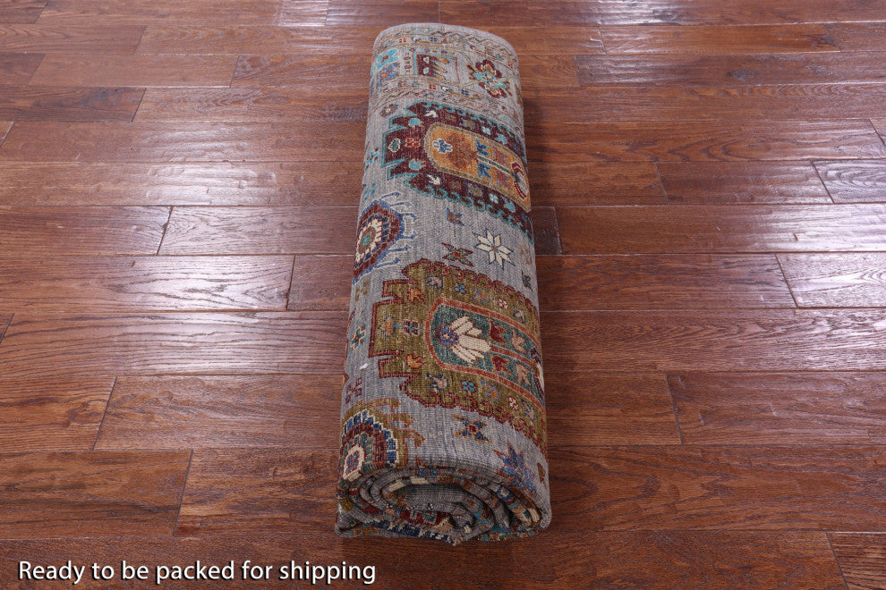 6' 8" X 9' 5" Fine Turkmen Ersari Hand-Knotted Wool Rug - Q12392