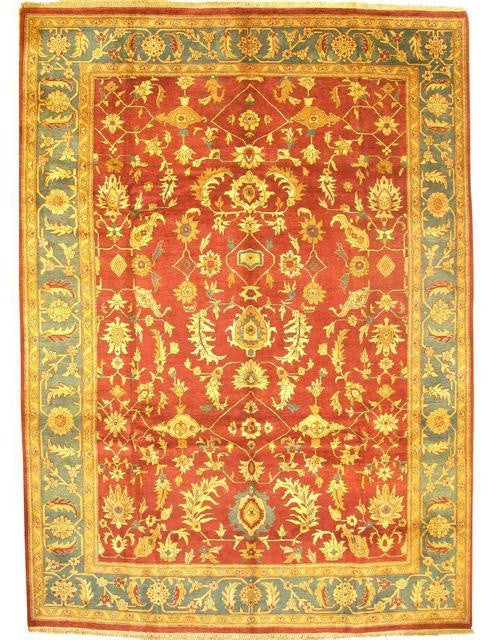 Hand-Knotted Indo Agra Rug, 10'x14'