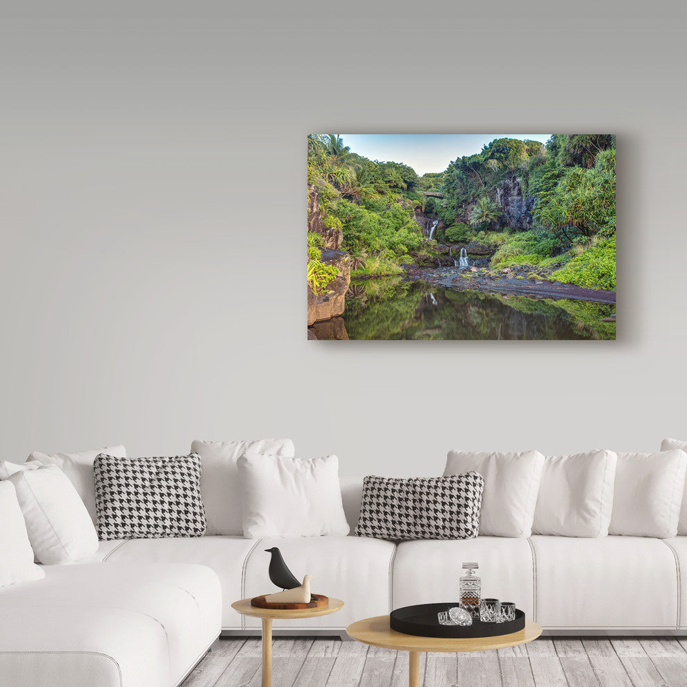 Pierre Leclerc 'Maui Seven Pools' Canvas Art, 24"x16"