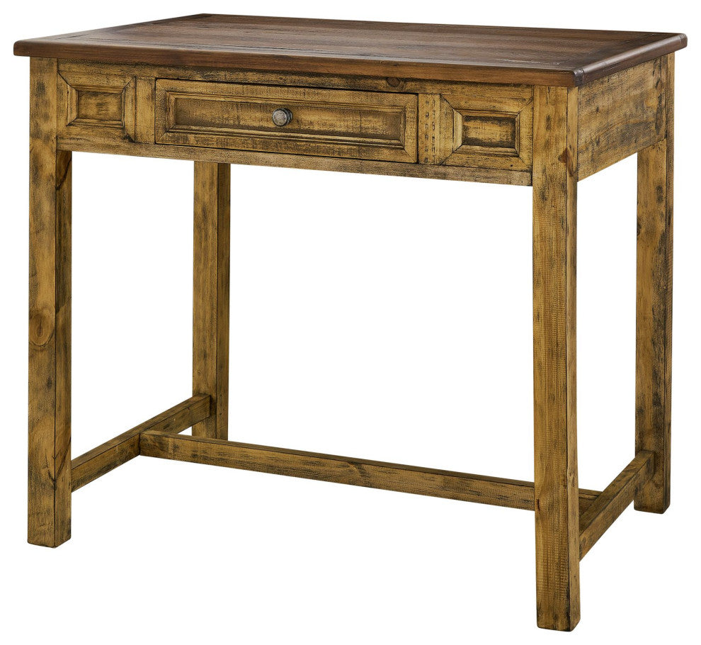 Picket House Abilene Kitchen Island and 4 Stools, Brown