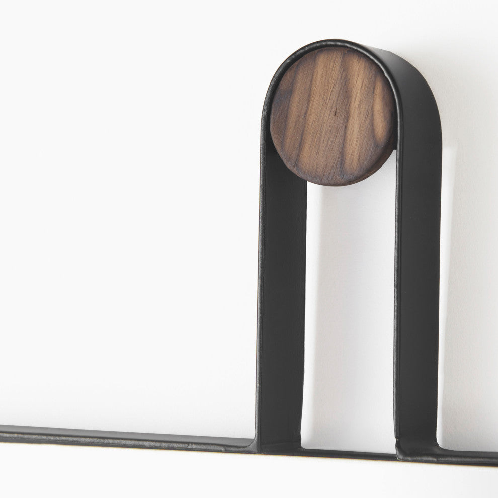 Collie Black Metal Frame With Hanger Trapezoid Mirror