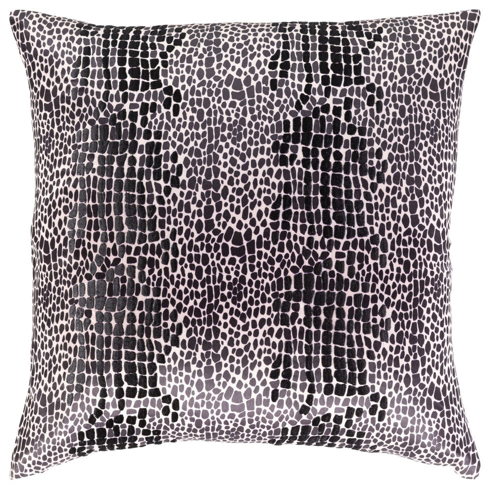 Surya Safari SFR-001 18"x18" Pillow Cover, Blush/Black
