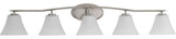 Bravo Collection 5-Light Bath Light, Brushed Nickel