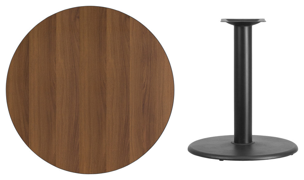 Restaurant Tables and Chairs, "Respite" 36'' Restaurant Round Table, Walnut