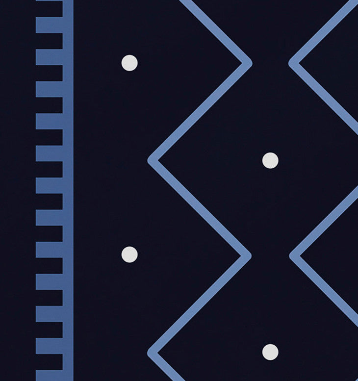 Mudcloth, Geometric Print Placemat, Navy Blue (Set of 4), 18 x 14"