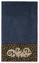 Linum Home Textiles Turkish Cotton April Embellished Bath Towel, Midnight Blue
