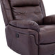 Marcel Manual Recliner Chair in Dark Brown Genuine Leather