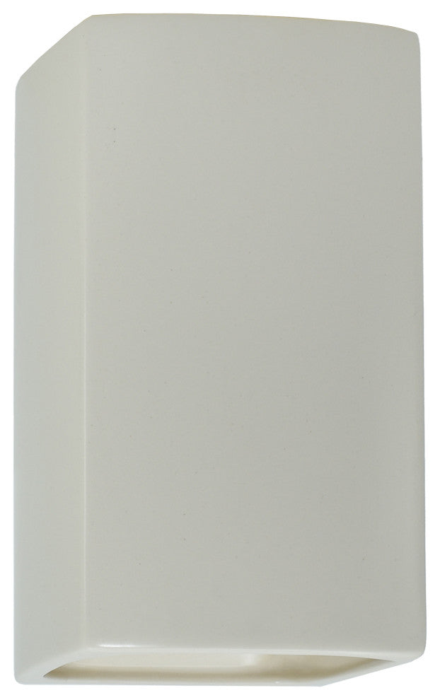 Ambiance, Small ADA Rectangle, Closed Top Wall Sconce, Matte White