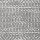 Moroccan HYPE Boho Vintage Diamond Gray/Ivory 9' Square Area Rug