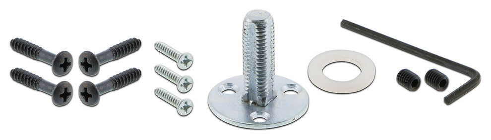 Single Mission Plate With White Porcelain Knob, Oil-Rubbed Bronze