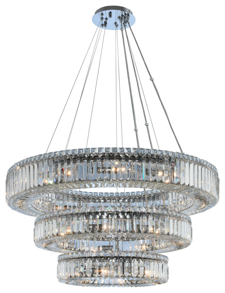 Rondelle 36x12" 27-Light Contemporary Large Pendants by Allegri