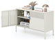 Free Standing Ventilated Metal Sideboard Steel Cabinets Light Gray