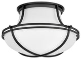 Saddler LED Flush Mount, Black