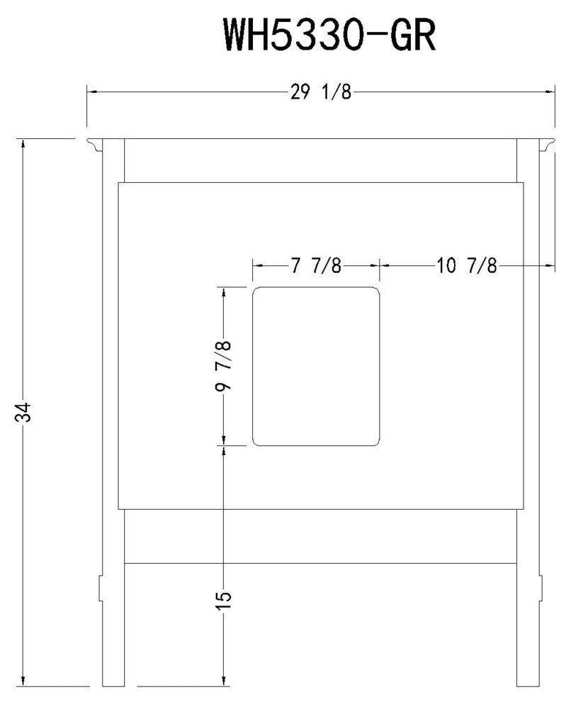 60" Wood Sink Vanity With Marble Top-No Faucet