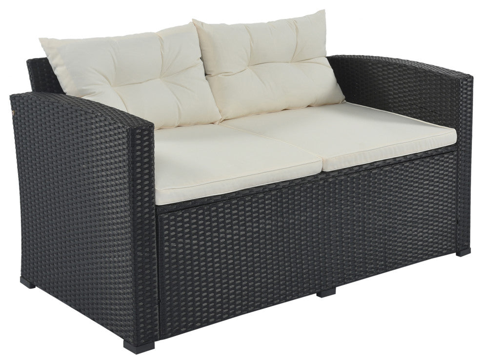 9-Piece Outdoor Wicker Reversible Patio Sectional Sofa With Cushions
