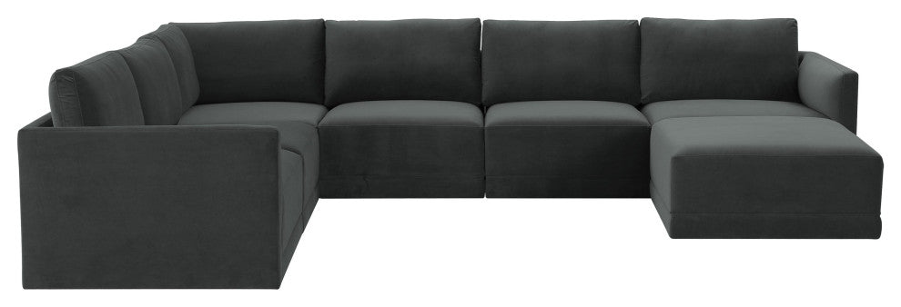 Willow Charcoal Modular Large Chaise Sectional