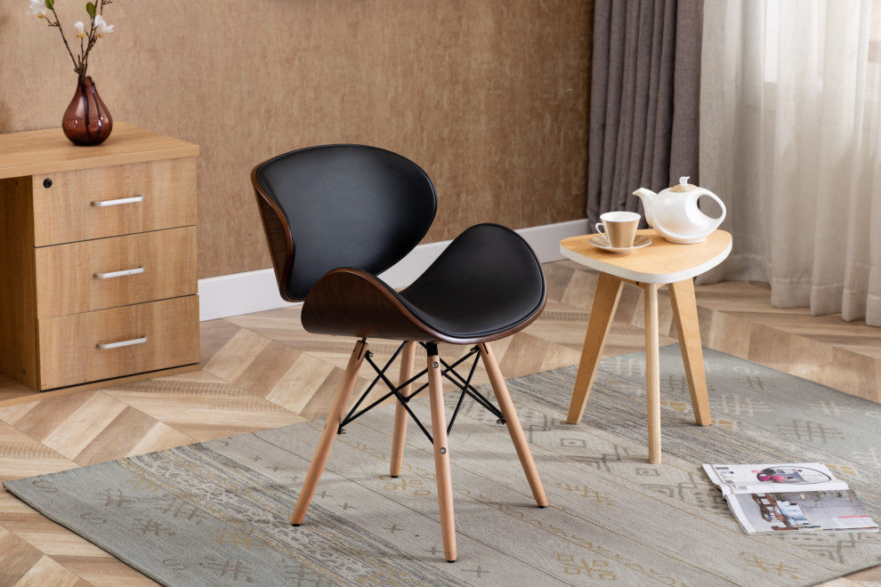 Home Beyond Black Synthetic Leather Leisure Arm Chair