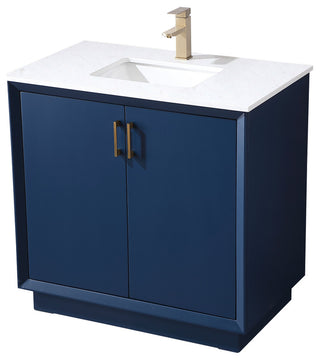 36" SIngle Bathroom Vanity, Blue