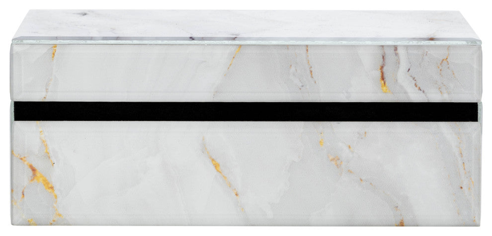 Wood, 8X5 Abstract Box, White