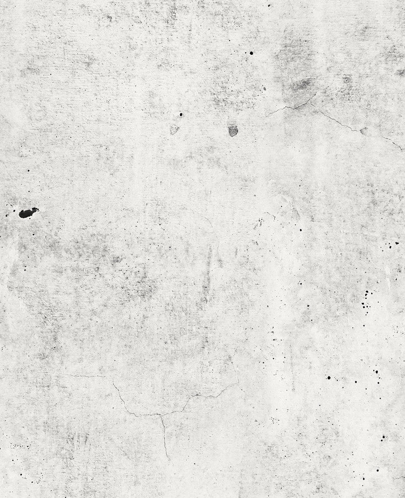 Cement Concrete Peel and Stick Vinyl Wallpaper , Light Gray, 24"w X 108"h
