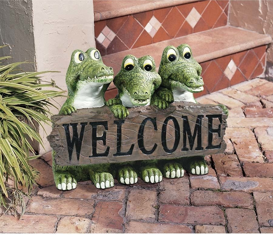 Ragin Cajun Crocodile Welcome Sign