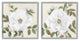 Beautiful Classic Painted Flower With Green Leaves, 2pc, each 12 x 12