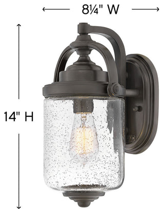 Hinkley Willoughby Medium Wall Mount Lantern, Oil Rubbed Bronze
