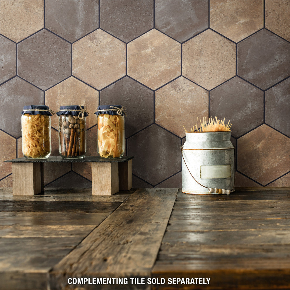 Brickyard Hex Olive Porcelain Floor and Wall Tile