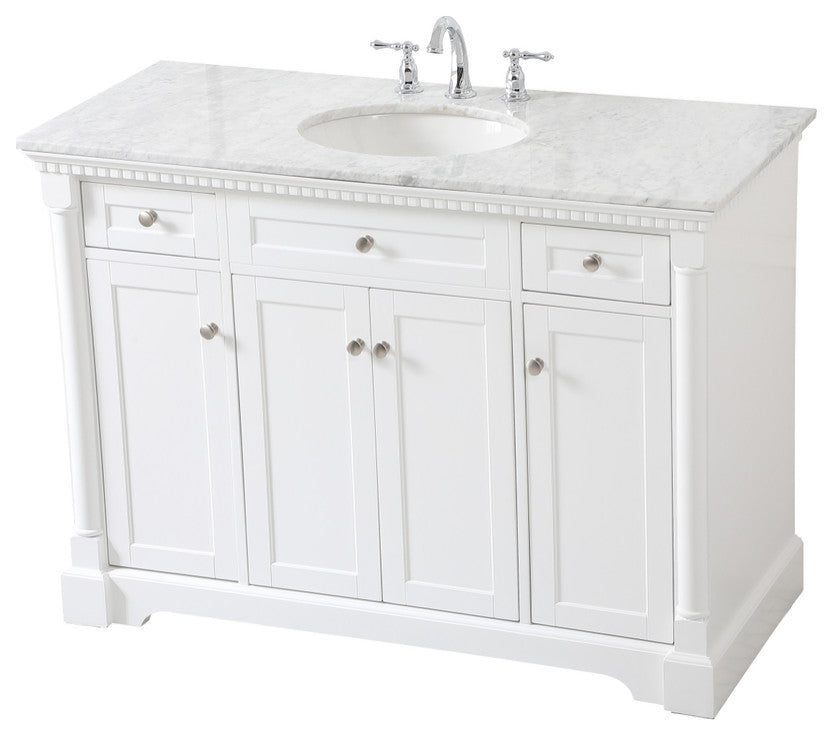 Home Living 48" Single Bathroom Vanity, White